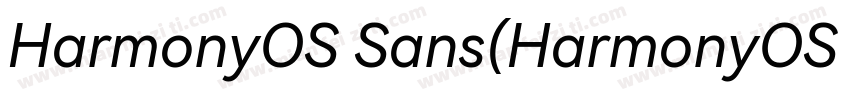 HarmonyOS Sans(HarmonyOS Sans)字体转换